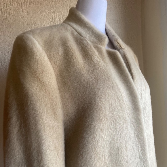 NWT Gianni Feraud pale camel top coat with notched lapel Size 10 - Picture 4 of 12